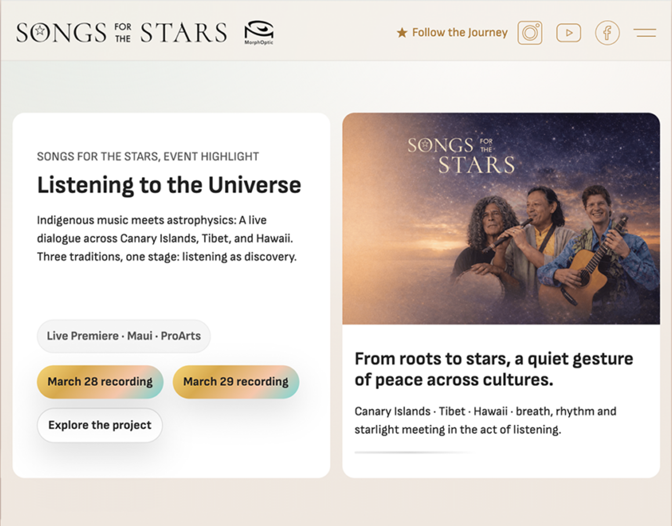 Song for the Stars – Branding, Posterdesign und Webdesign